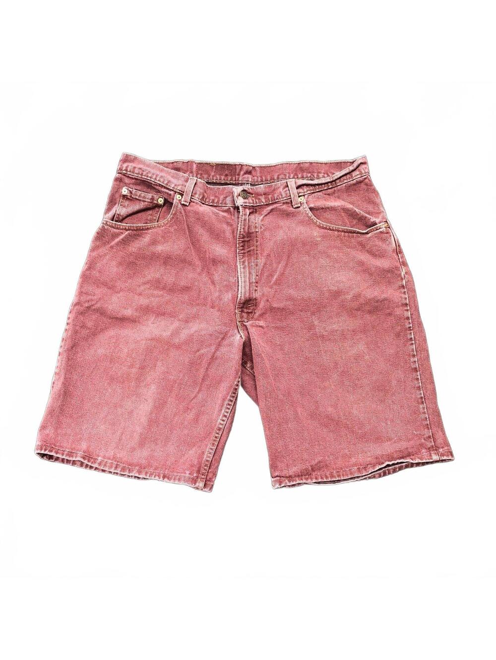 Levi's 560 Maroon Denim Shorts Size W40 L00 1980's 80s